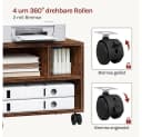 Woltu Aktenschrank 1-St. Schwarz, Weiß, Rustikales Braun Bild 5