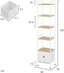 Woltu Standregal mit 5 Ablagen und 2 Schubladen Bild 3