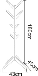 Woltu Kleiderständer aus Massivholz mit 8 Haken und 180cm Höhe Bild 3
