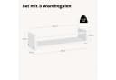 Woltu Wandregal 3-tlg. Schweberegal Weiß Modern Bild 3