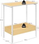 Woltu Beistelltisch mit 2 Ablagen Couchtisch mit Stauraum Bild 3