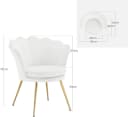 Woltu Relaxsessel Blumenform Samt Metallbeine Weiß/Rosa/Grau Bild 3