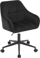 Woltu Bürostuhl Schwarz Samt höhenverstellbar Bild 2
