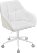 Woltu Bürostuhl höhenverstellbar Bouclé-Sitz Creme-Beige Bild 2