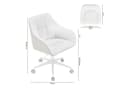 Woltu Bürostuhl höhenverstellbar Bouclé-Sitz Creme-Beige Bild 3