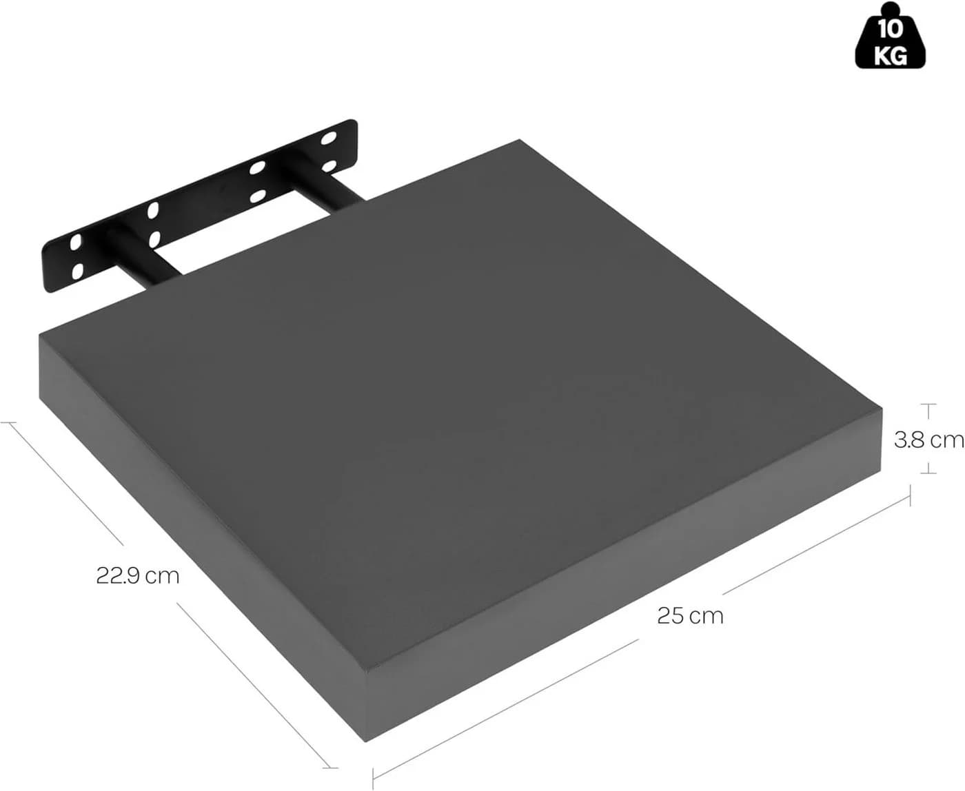 Woltu Wandregal 2er-Set Wandboard CD DVD Regal Bücherregal Holz Board - Bild 3