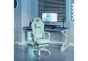 Woltu Gaming-Stuhl mit Fußstütze, ergonomisch, Netzstoff, rosa/blau Bild 1