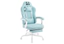 Woltu Gaming-Stuhl mit Fußstütze, ergonomisch, Netzstoff, rosa/blau Bild 2