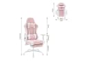 Woltu Gaming-Stuhl Rosa/Weiß mit Massagefunktion & Kopfstütze Bild 3