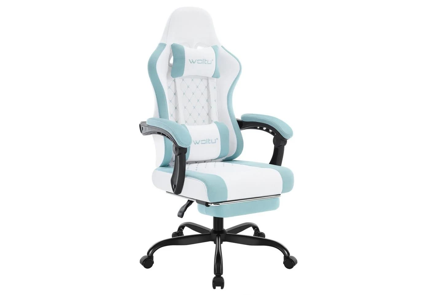 Woltu Gaming-Stuhl mit Massagefunktion, ergonomisch, 150 kg, Netzstoff - Bild 2