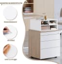 Woltu Aktenschrank Druckerregal mit 3 Fächern Weiß Bild 5