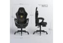 Woltu Gaming-Stuhl Ergonomisch Verstellbar Wildleder Schwarz Bild 3