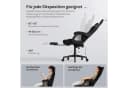 Woltu Gaming-Stuhl Ergonomisch Verstellbar Wildleder Schwarz Bild 5