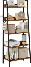 Woltu Standregal Industrie Stil 5/6 Ebenen Schwarz/Braun Bild 2