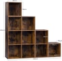 Woltu Bücherregal Raumteiler 10 Fächer Braun/Weiß Bild 3