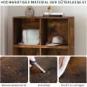 Woltu Bücherregal Raumteiler 10 Fächer Braun/Weiß Bild 5