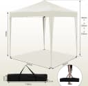 Woltu Faltpavillon 2x2 m Beige Höhenverstellbar mit Seitenteilen Bild 3