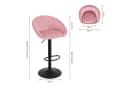Woltu Barhocker Rosa höhenverstellbar mit Rückenlehne Bild 3