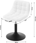 Woltu Barhocker Weiß Höhenverstellbar 360° Drehbar Bild 3