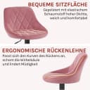 Woltu Barhocker 2er Set Samt Höhenverstellbar Drehbar Rosa Bild 5