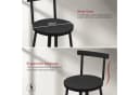 Woltu Barhocker 2er Set Schwarz Metallgestell mit Lehne Bild 5