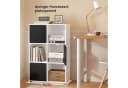 Woltu Bücherregal 1-tlg. Standregal mit 3 Türen, MDF, 6 Fächer, Anti-Kipp-Vorrichtung Bild 1