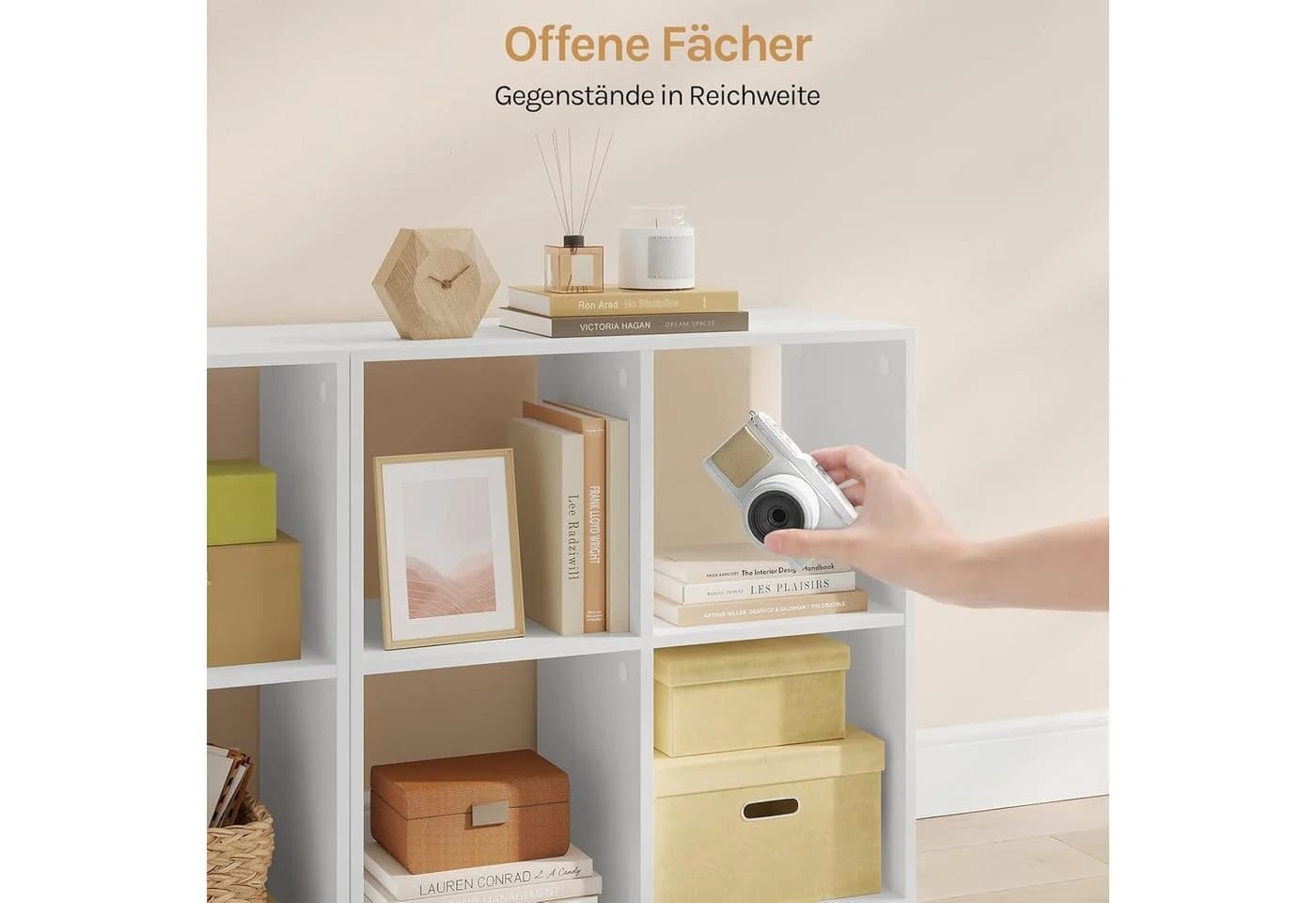 Weißes Würfelregal aus Holzwerkstoff - Bild 5