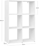 Woltu Bücherregal Weiß 6 Würfel Regal für Wohnzimmer Büro Bild 3