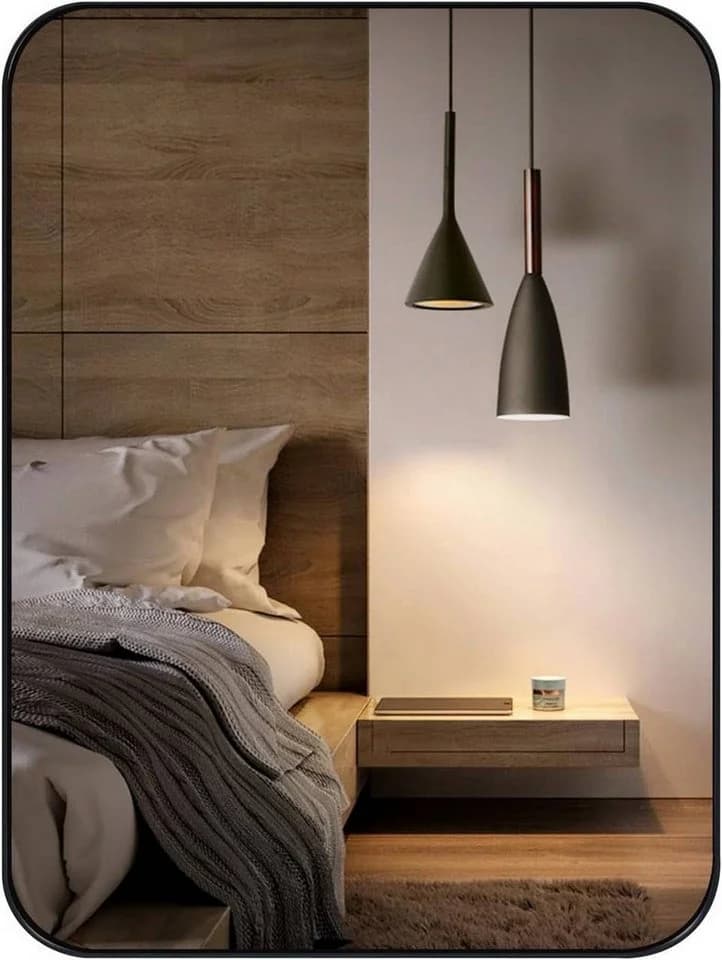 Moderner Kosmetikspiegel aus Metall und Glas - Bild 2