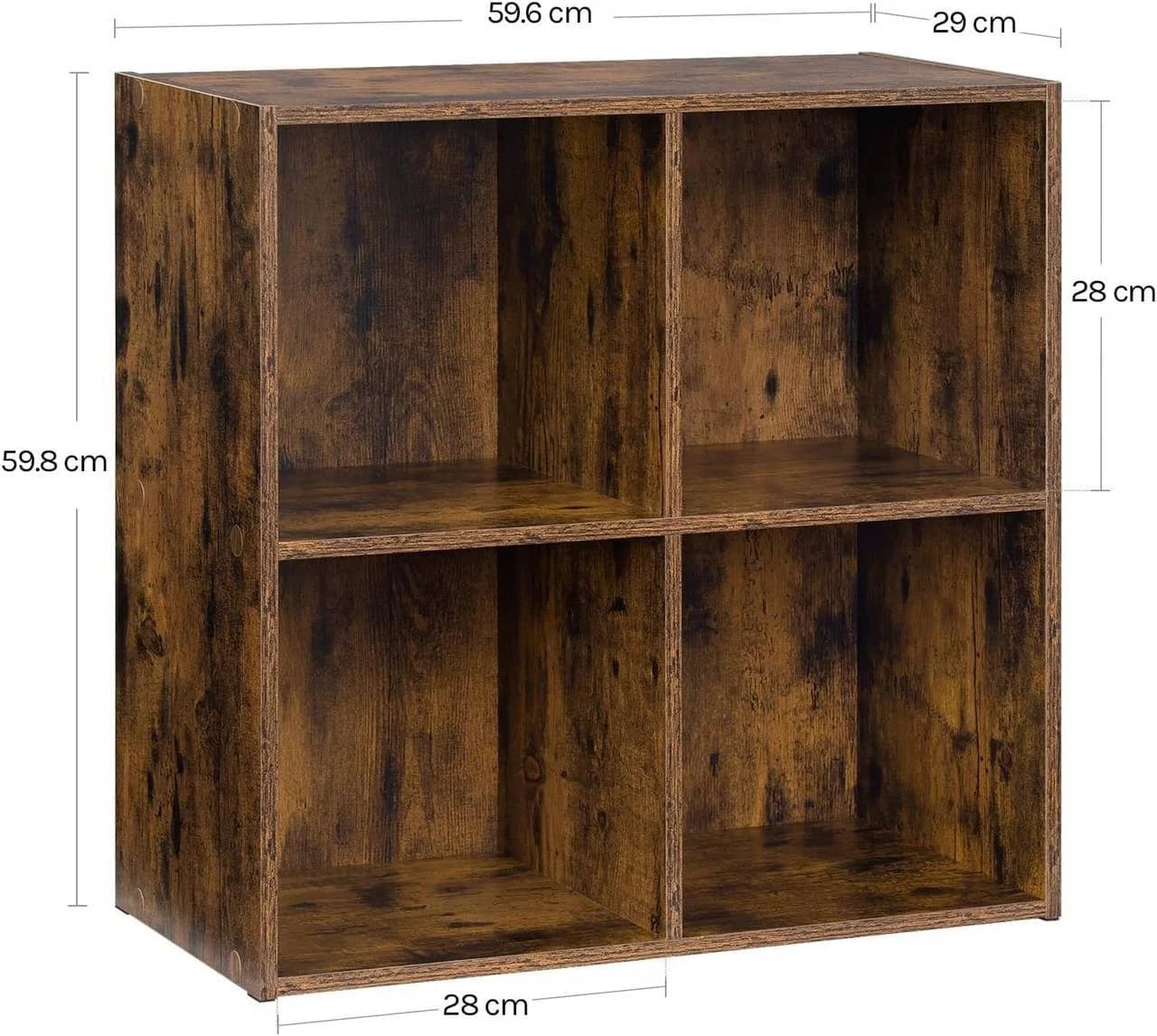 Woltu Bücherregal 4 Fächer Raumteiler - Bild 3
