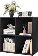 Woltu Bücherregal Schwarz 4 Fächer Bild 4