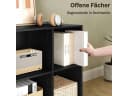 Woltu Bücherregal Schwarz 4 Fächer Bild 5
