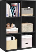 Woltu Bücherregal 6 Fächer Schwarz Bild 2