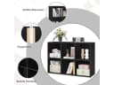Woltu Bücherregal 6 Fächer Schwarz Bild 5