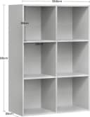 Woltu Bücherregal 6-Fach Grau Bild 3