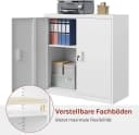 Woltu Aktenschrank Metall Abschließbar Ordnerschrank mit Schloss Bild 4