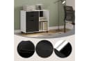 Woltu Rollcontainer Aktenschrank 3 Schubladen Weiß/Schwarz Bild 4