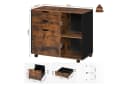 Woltu Rollcontainer Aktenschrank 3 Schubladen 5 Rollen Büroschrank Bild 3