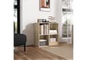 Woltu Bücherregal 4 Fächer Weiß Eiche Modern Bild 4