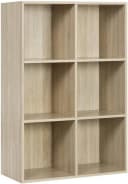 Woltu Bücherregal 6 Fächer Eiche Bild 2