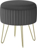Woltu Sitzhocker mit Stauraum und Metallbeinen - Dunkelgrau Bild 2