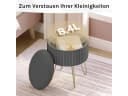 Woltu Sitzhocker mit Stauraum und Metallbeinen - Dunkelgrau Bild 5