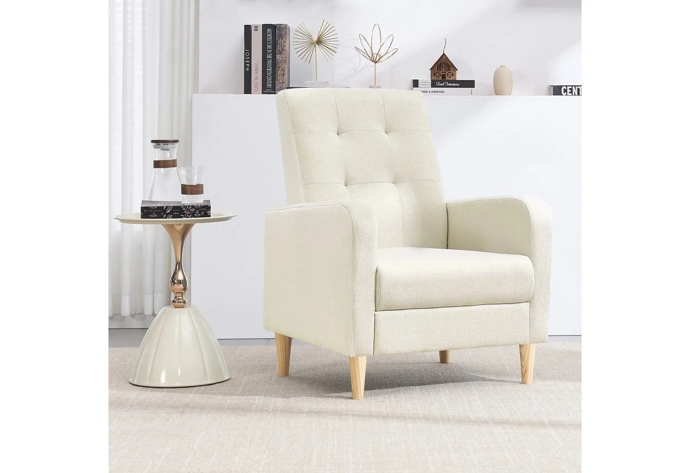 Woltu Ohrensessel 1-St Relaxsessel mit Massivholzbeinen, Loungesessel modern