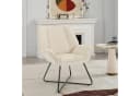 Woltu Ohrensessel Beige Leinen Metallrahmen Relaxsessel Bild 1
