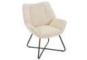 Woltu Ohrensessel Beige Leinen Metallrahmen Relaxsessel Bild 2