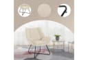 Woltu Ohrensessel Beige Leinen Metallrahmen Relaxsessel Bild 4