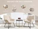 Woltu Ohrensessel Beige Leinen Metallrahmen Relaxsessel Bild 5