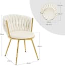 Woltu Küchenstuhl 4er Set Ergonomisch 360° Drehbar Samtsitz Bild 3
