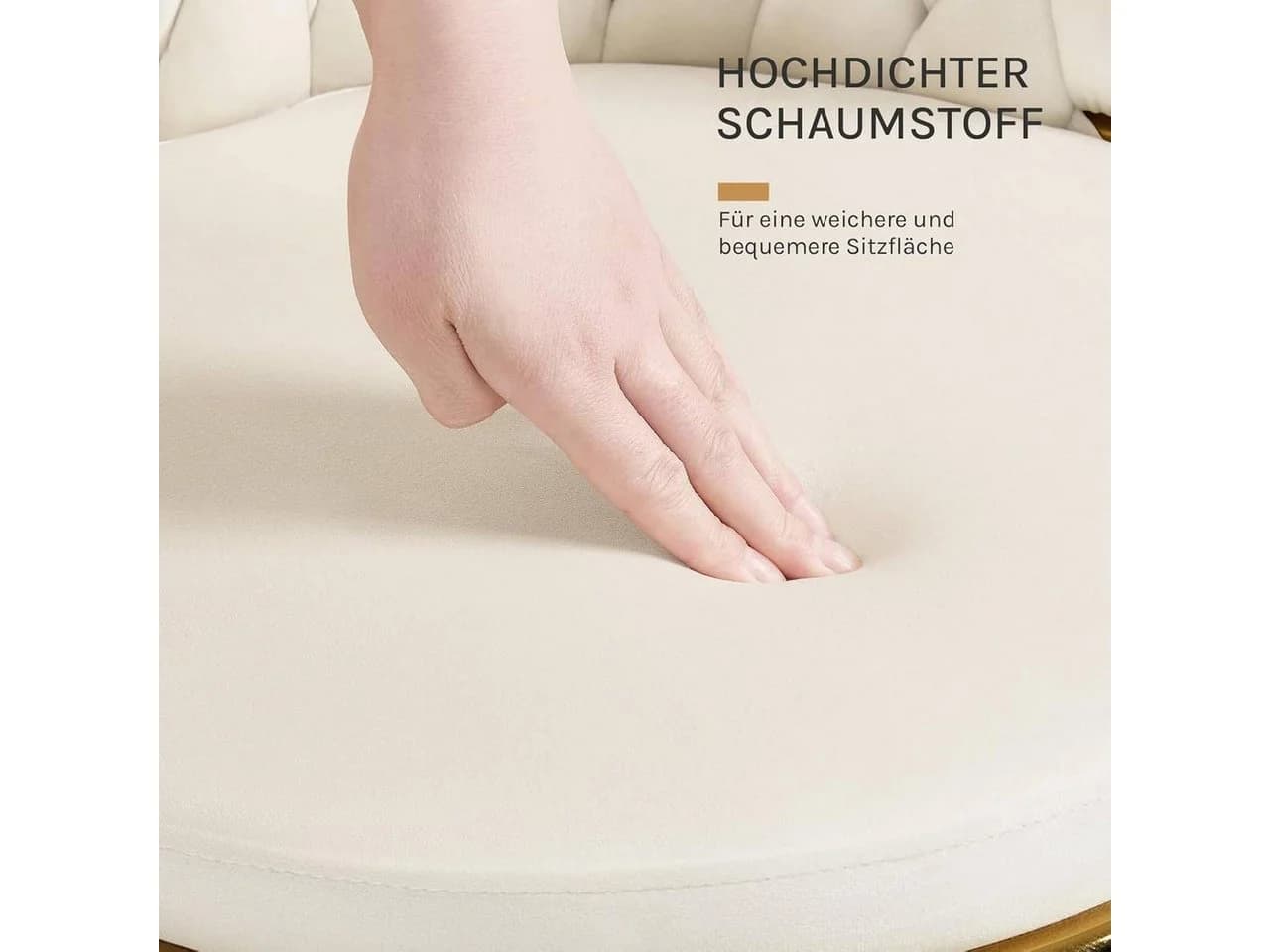 Woltu Küchenstuhl 4er Set Ergonomisch 360° Drehbar Samtsitz - Bild 5