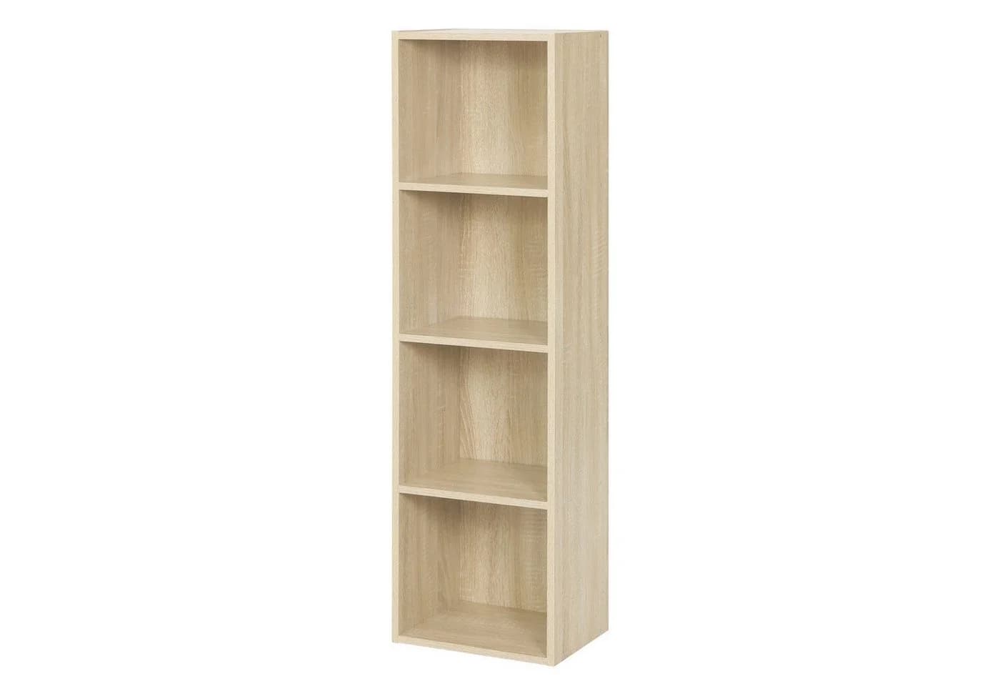 Woltu Bücherregal Weiß MDF 4 Fächer Modern - Bild 2